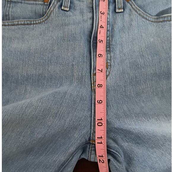 Madewell Classic Straight Jeans Women's Sz 27 Frayed Hem  Hi Rise - Picture 10 of 15